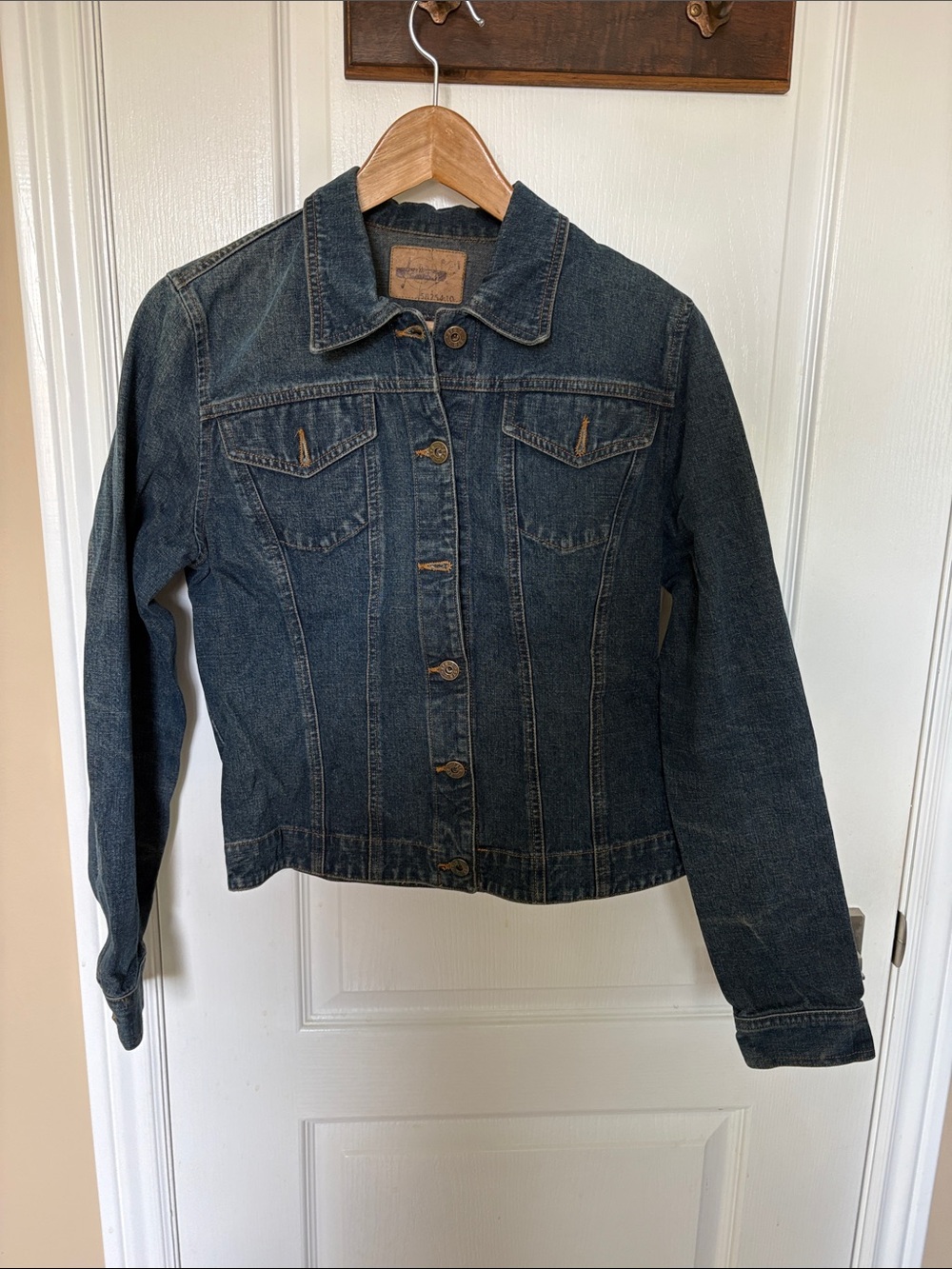 stradivarius Dark Blue Denim Jean Jacket